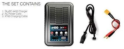 SkyRC e450 įkroviklis skirtas 6-8S LiPo / LiFe / LiHV 2-4S / NiMH
