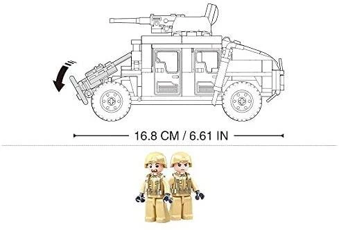 SLUBAN Kariuomenės džipas – konstruktorius, 265 detalės, 10–16 m., CE