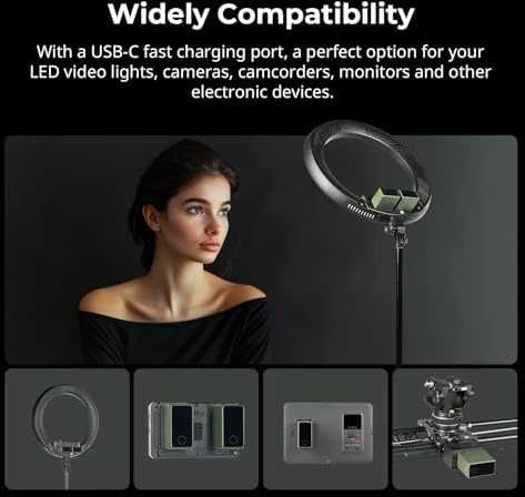 SmallRig 4577 NP-F970 USB-C Rechargeable Camera Baterija (Žalias)