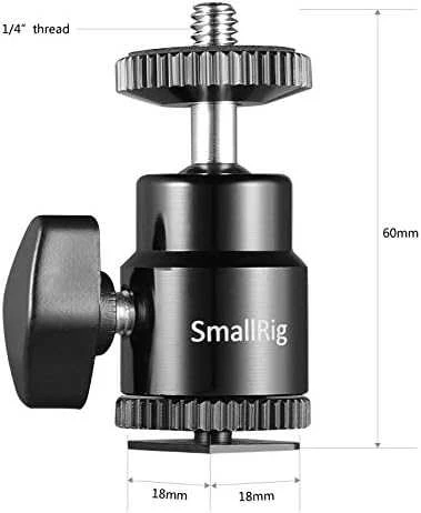 SMALLRIG 2059 CAMERA HOT SHOE -BALLHEAD-1/4"SC 2P