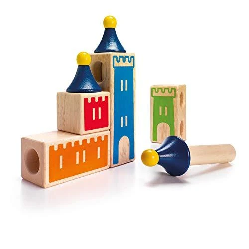 Iuvi Games Stalo žaidimas Castle Logix mediniais kaladėlėmis 48 užduotys