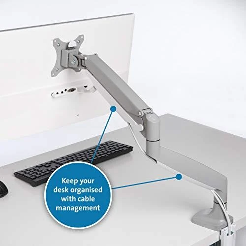 Leitz Kensington K55470EU stalinis plokščiųjų ekranų laikiklis 81,3 cm (32") Gnybtas / varžtai Pilka, Sidabras