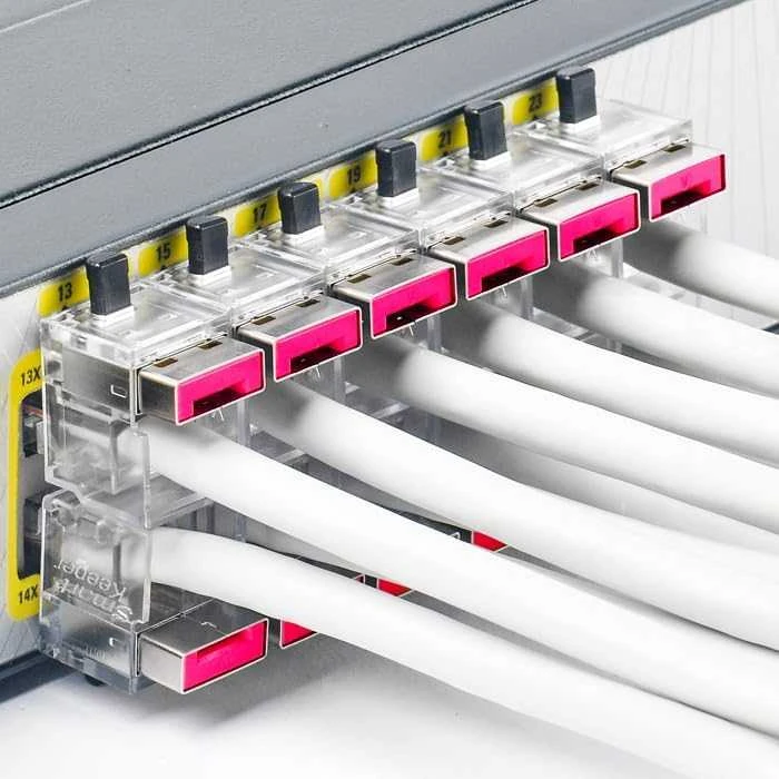 Šakotuvas Smart Keeper Smartkeeper SMARTKEEPER Basic LAN Cable Lock 12 - 12x kištukas, rožinis