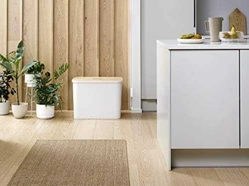 Orthex SmartStore Collect rūšiavimo rinkinys su faneros dangteliu, 76 L, baltas
