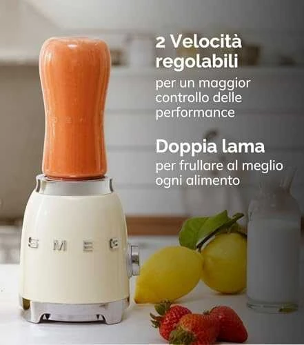 SMEG mini kokteilinė, PBF01BLEU, spalva: juoda