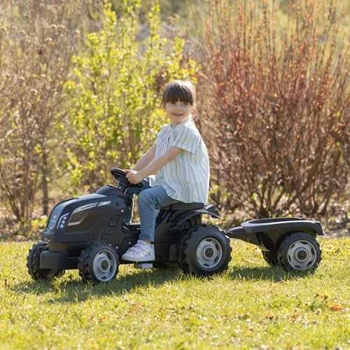 „Smoby Tractor XL Juodas for Pedal“ su priekaba
