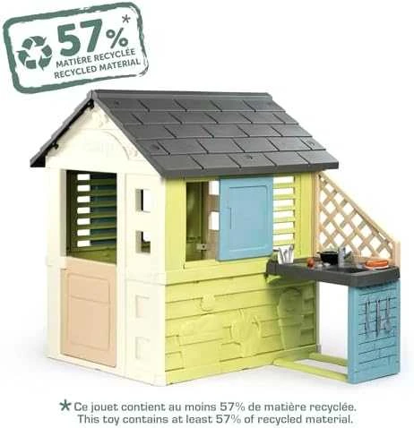 SMOBY Life lauko namelis PRETTY su virtuvėle ir 17 priedų