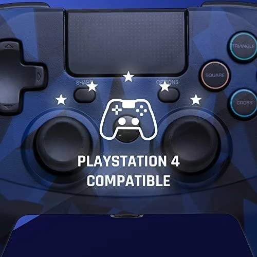 Įvairūs „Snakebyte Playstation“ valdikliai ŽAIDIMAS: PAD 4 S WIRELESS Camouflage Blau (PS4)