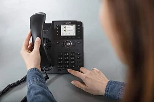 Carruzzo Snom Tischtelefon D717 IP telefonas Juoda 3 linijos TFT
