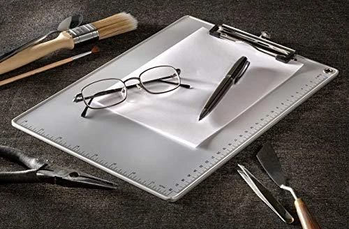 Sztuka Rodzinna Snopake 15788 - Portablocco metallico formato A4, con clip resistente e guide di misurazione, colore: Argento metallizzato