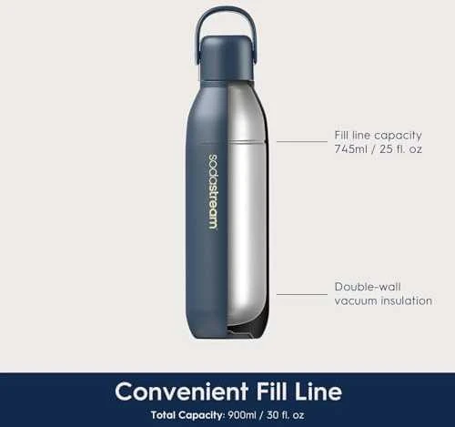 Buteliukas Sodastream Fizz & GO DWS, 0,9 l Mėlynas