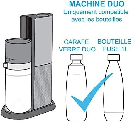 Gazuotų gėrimų gaminimo aparatas SodaStream DUO + 3 buteliukai