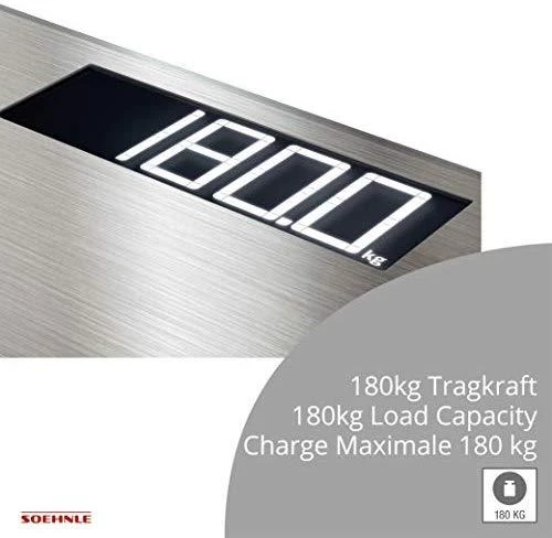 Skaitmeninės svarstyklės - Soehnle Style Sense Safe 300 180kg LCD Sidabrinė