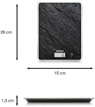 Virtuvinės svarstyklės Maisto Svarstyklės - Soehnle Page Compact 300, 5kg Talpa, 1g Tikslumas, Juoda Slate