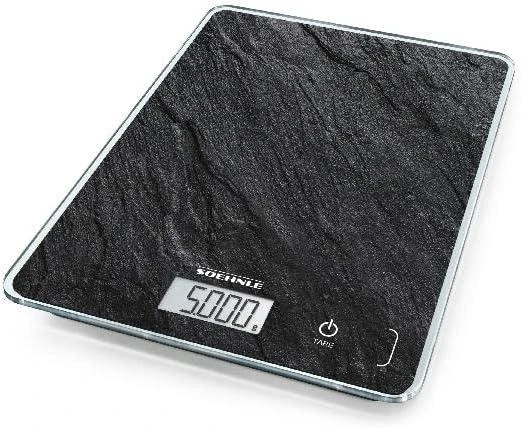 Virtuvinės svarstyklės Maisto Svarstyklės - Soehnle Page Compact 300, 5kg Talpa, 1g Tikslumas, Juoda Slate