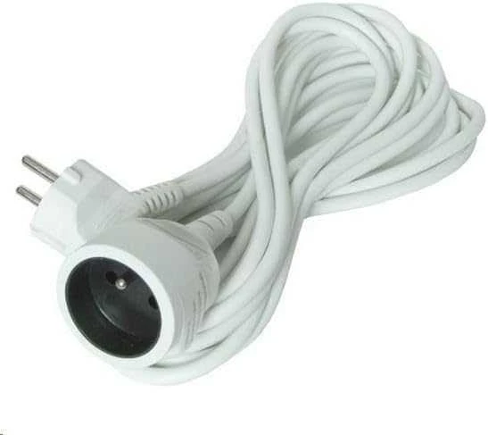 Solight prailginimo laidas - jungtis, 1 lizdas, 7m, 3 x 1mm2, baltas