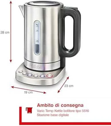 SLS Solis Vario Temp Virdulys elektrinis virdulys 1,7 L 2200 W Nerūdijančiojo plieno