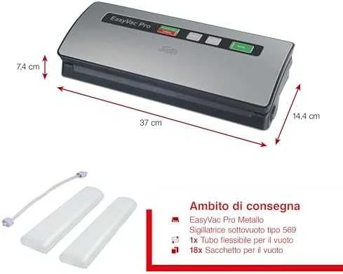 SLS Solis Easy Vac Pro 569 vakuumavimo aparatas 800 mbar Juoda, Sidabras