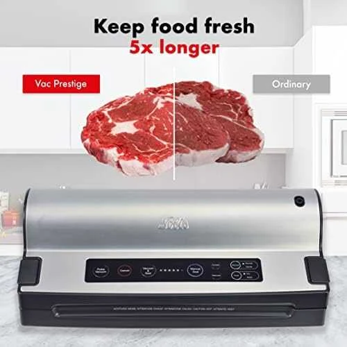 SOLIS Vacuum Sealer Vac Prestige Electrical, Nerūdijantis plienas/ juodas, 130 W,