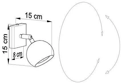 Sollux Lighting Sieninis šviestuvas OCULARE baltas