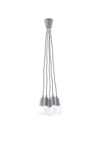 Sollux Lighting Pakabinamas šviestuvas DIEGO 5 pilkas