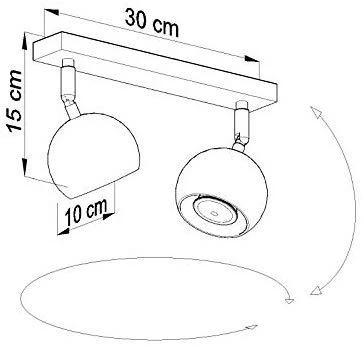 Sollux Lighting Lubinis šviestuvas OCULARE 2 baltas