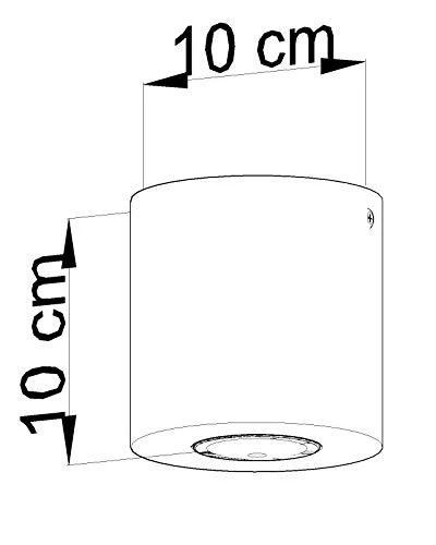 Lubinis šviestuvas Sollux Ceilings ORBIS betonas