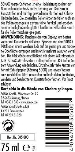 SONAX Skaidraus plastiko įbrėžimų šalinimo priemonė, 75ml 305000