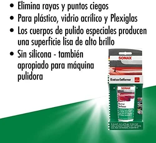SONAX Skaidraus plastiko įbrėžimų šalinimo priemonė, 75ml 305000