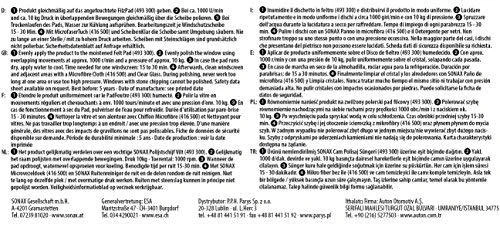 SONAX Stiklo poliravimo pasta Profiline, 250ml 273141