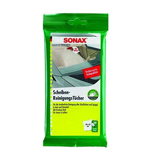 SONAX Drėgnos šluostės stiklų valymui SONAX, 10vnt 415000