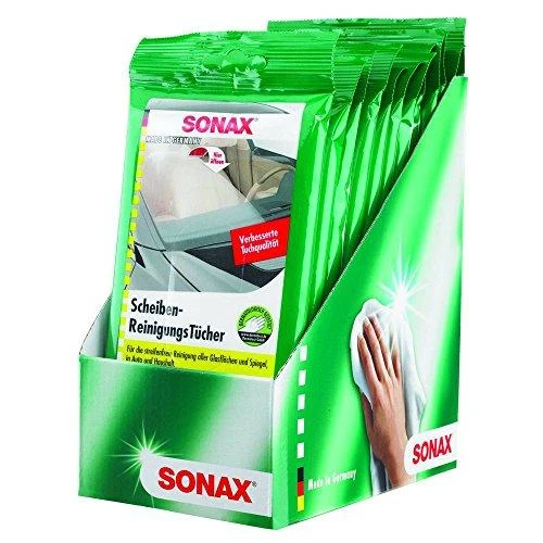 SONAX Drėgnos šluostės stiklų valymui SONAX, 10vnt 415000