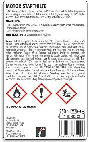 SONAX Dujos variklio užvedimui, paleidimui, 250ml 312100