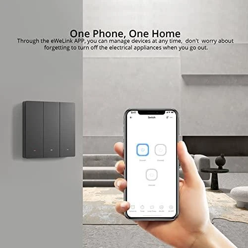 Sonoff SwitchMan M5 Wifi 3 klavišų jungiklis 86mm pločio M5-3C-86