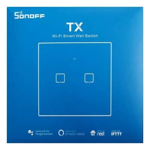 Išmanusis jungiklis WiFi + RF 433 Sonoff T1 EU TX - 2 kanalai