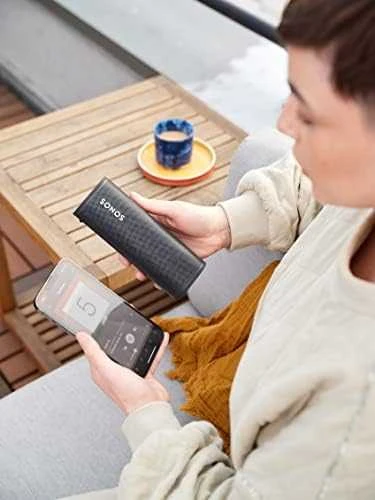 Nešiojama kolonėlė Sonos Roam, Multiroom, Bluetooth, WiFi, Atspari vandeniui, Juodos spalvos