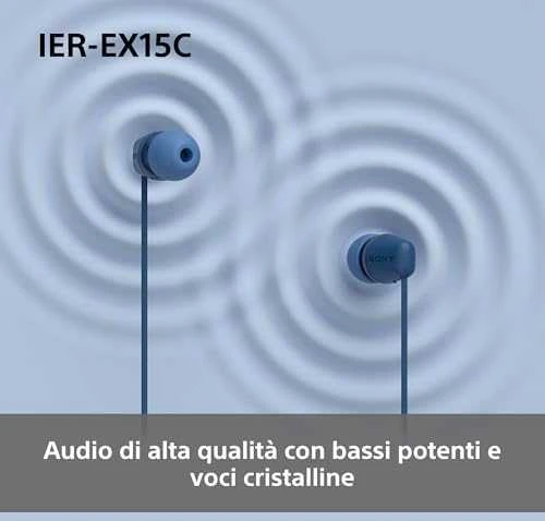 Sony Earbuds | IER‑EX15C | su laidu | į ausis įkišamos | Mikrofonas | Rožinė