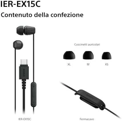 Sony Earbuds | IER‑EX15C | su laidu | į ausis įkišamos | Mikrofonas | Rožinė