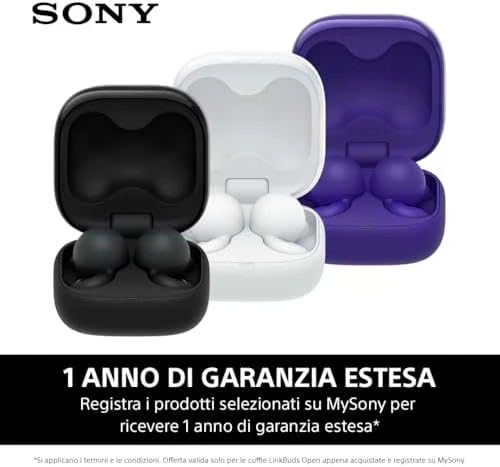 Ausinės Sony LinkBuds Open, Baltos spalvos