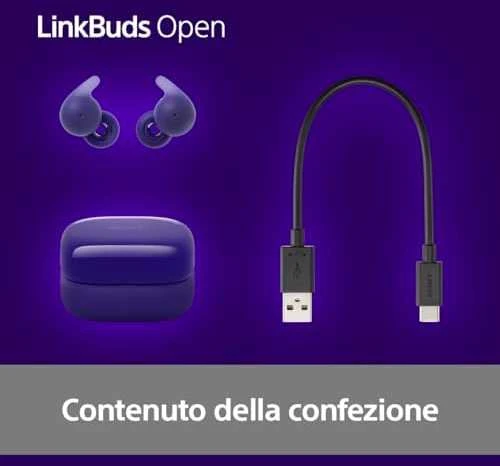 Ausinės Sony LinkBuds Open, Violetinės spalvos