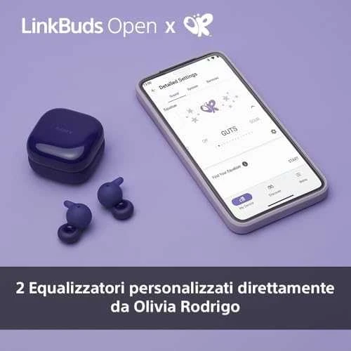 Ausinės Sony LinkBuds Open, Violetinės spalvos