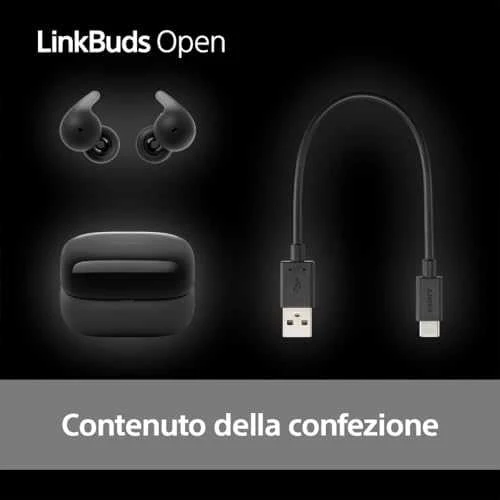 Ausinės Sony LinkBuds Open, Juodos spalvos