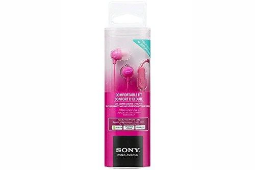 Sony MDR-EX15AP rožinės ausinės pakuotėje
