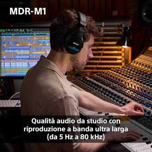 Sony MDR-M1 uždaros studijinės ausinės, Juodos