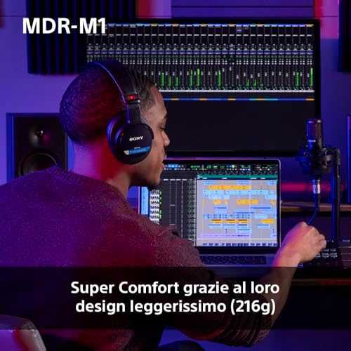 Sony MDR-M1 uždaros studijinės ausinės, Juodos