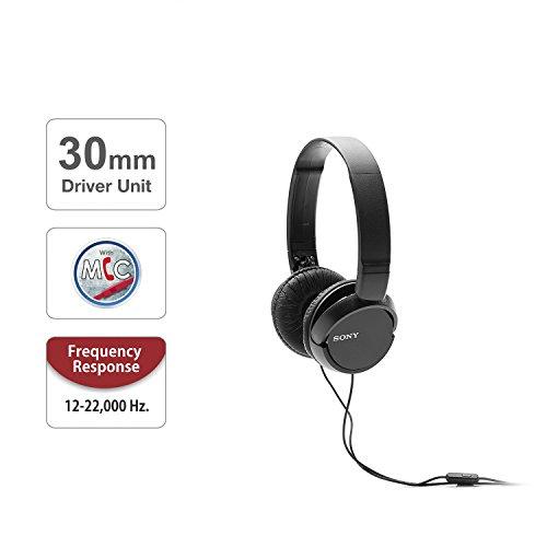 Sulankstomos ausinės Sony MDR-ZX110AP juodos su mikrofonu | Varle.lt