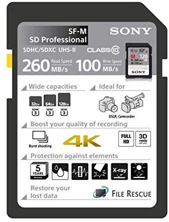 Atminties kortelė Sony | 128 GB | SDXC | Flash atminties klasė 10