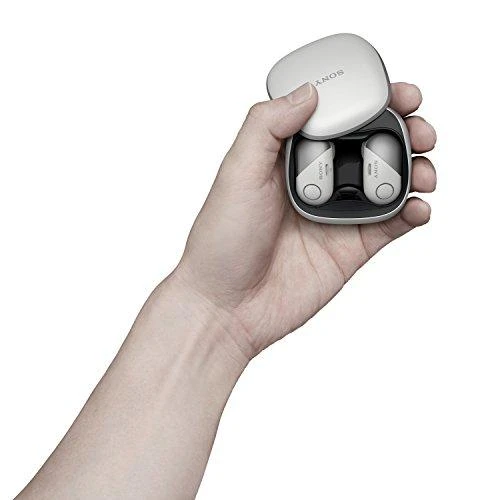 Belaidės triukšmą slopinančios sportinės ausinės Sony WF-SP700N, Baltos