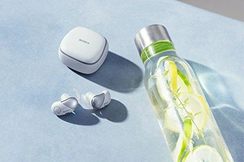 Belaidės triukšmą slopinančios sportinės ausinės Sony WF-SP700N, Baltos