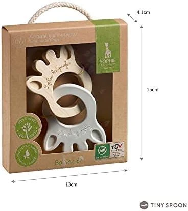 VULLI SOPHIE LA GIRAFE kramtukas žiedas, RUBBER&WOOD, SO'PURE, 0mėn.+, 220200
